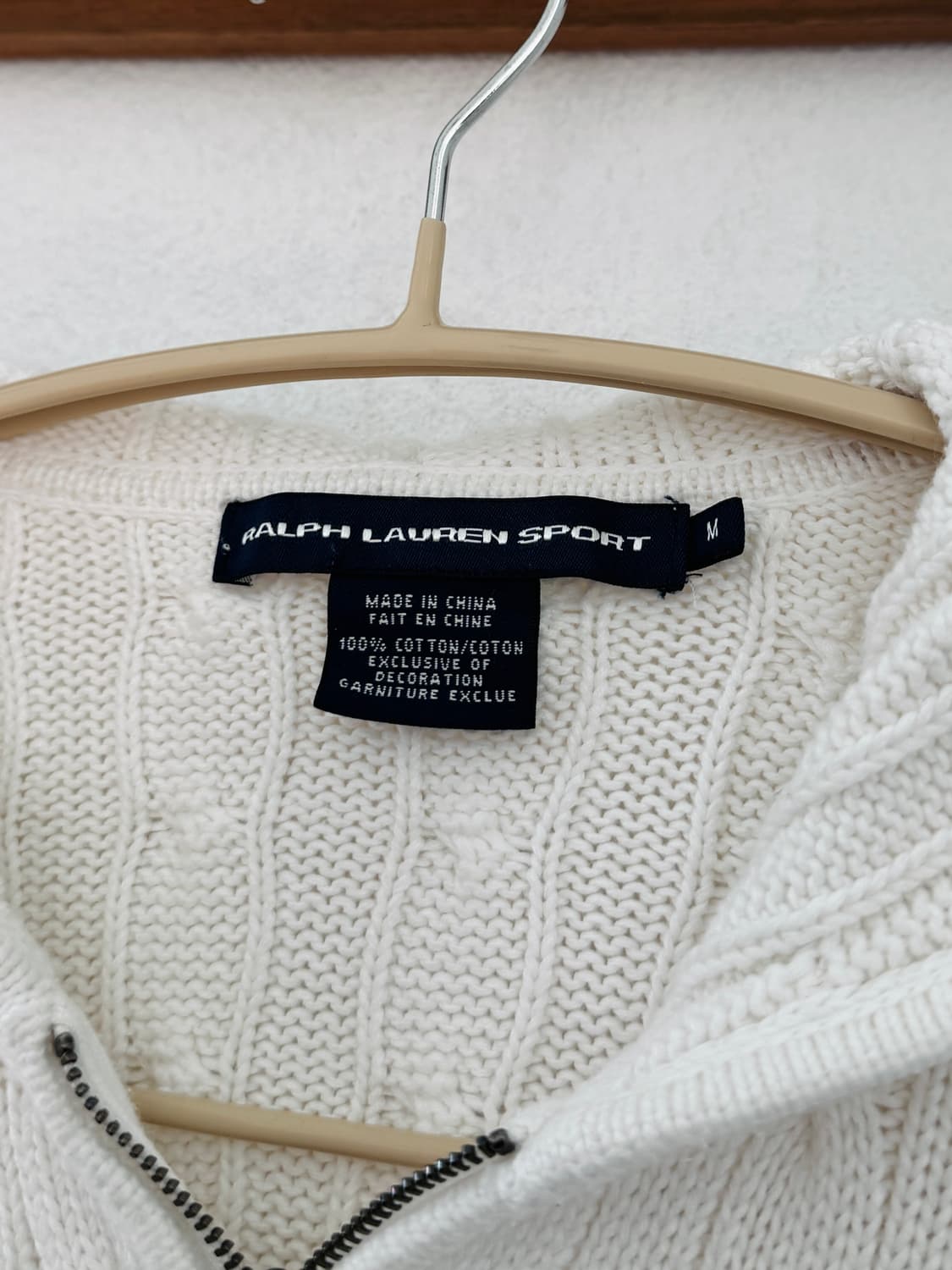 폴로 화이트 후드집업 상품이미지4