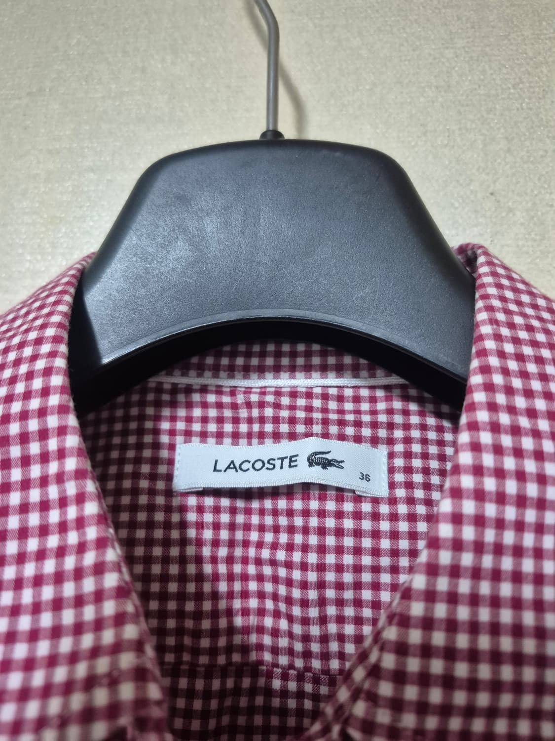 라코스테 깅엄 체크셔츠 상품이미지6