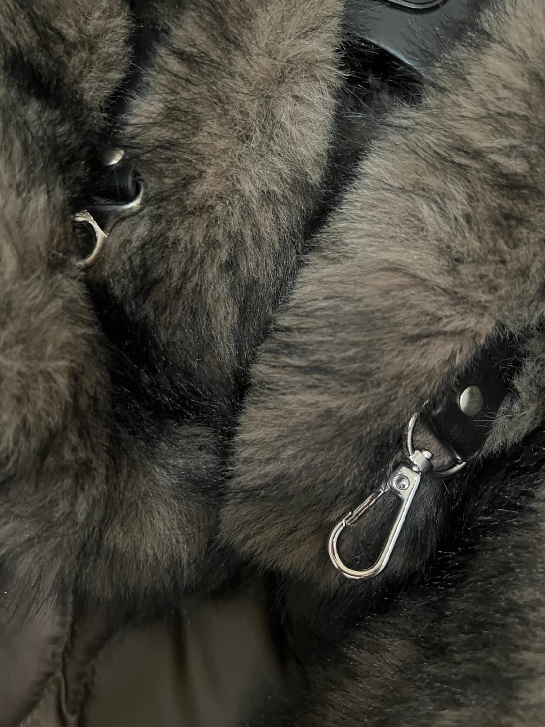 버클 롱 헤어 퍼자켓 s 상품이미지5