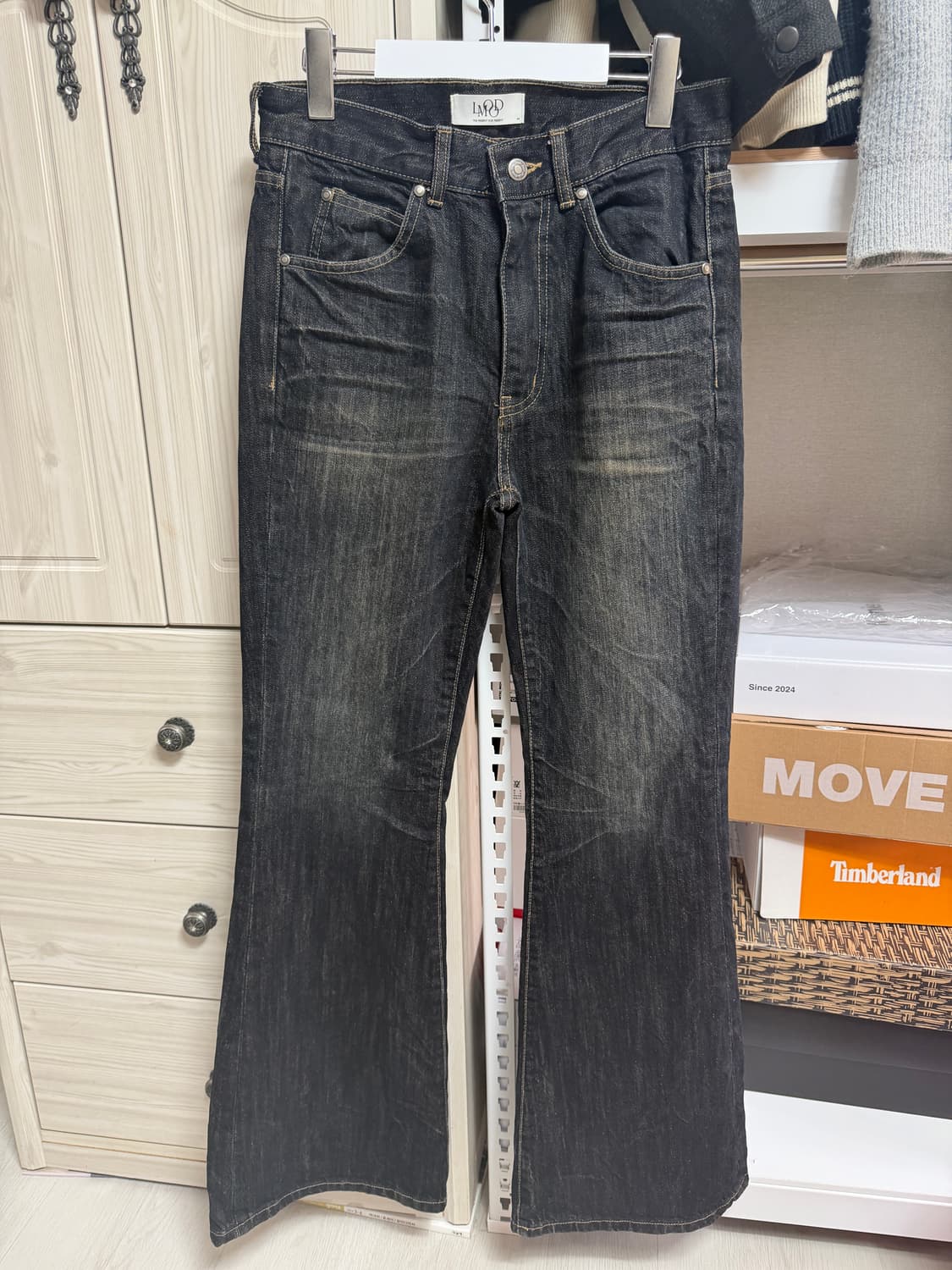 엘무드 잔느 플레어 데님 블루블랙 44 상품이미지2