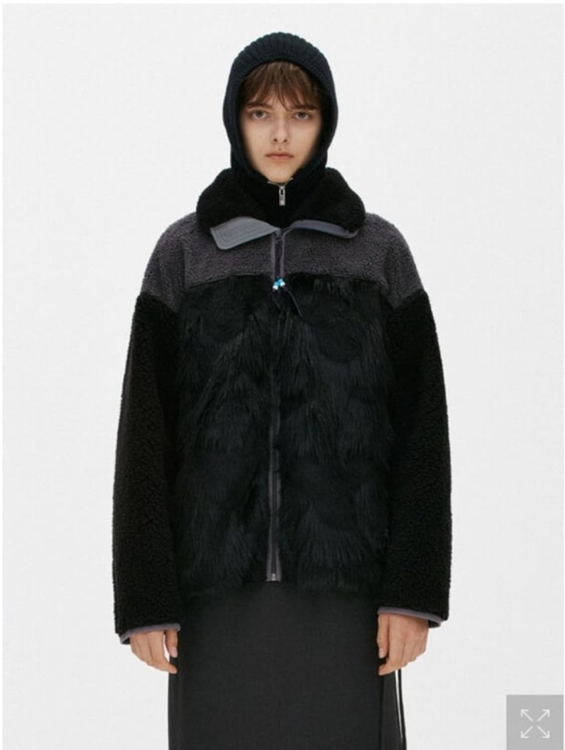 오픈와이와이 폭스 퍼 후리스 블랙 상품이미지2