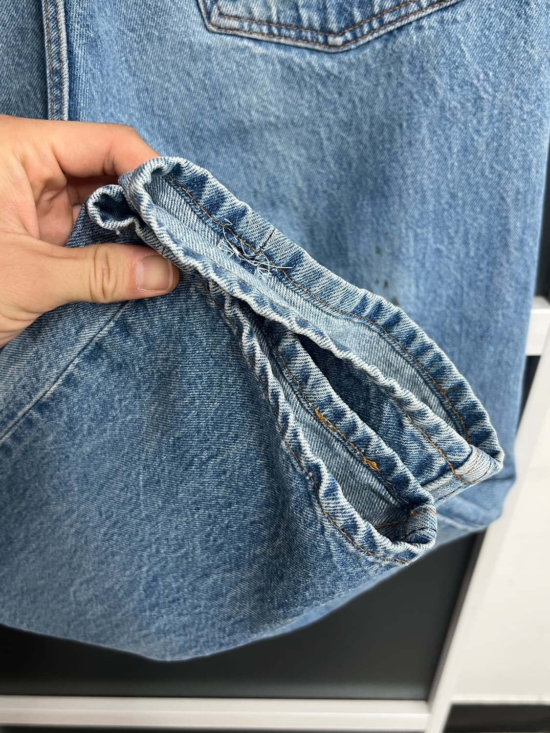 90s USA Levis 리바이스 501 스트레이트 연청 데님 팬츠 상품이미지5