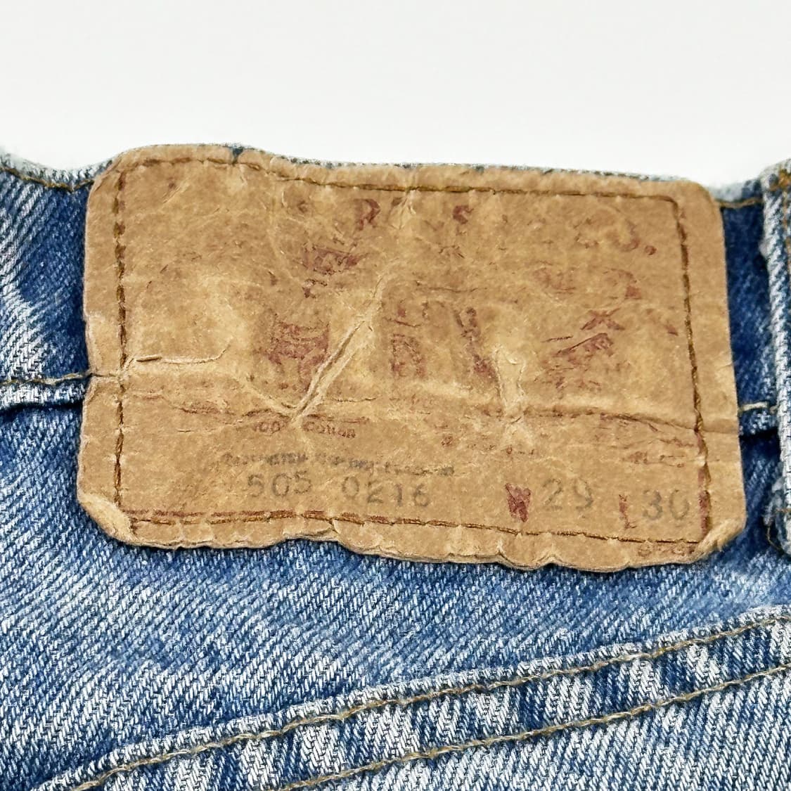 28 90s 리바이스 505 스트레이트 연청 데님팬츠 상품이미지6