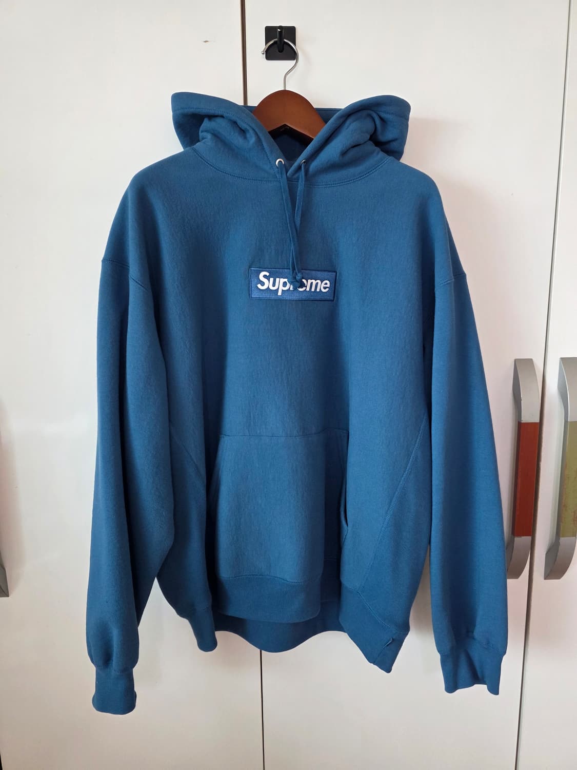 슈프림 박스로고 후드 스웨트셔츠 블루 상품이미지1