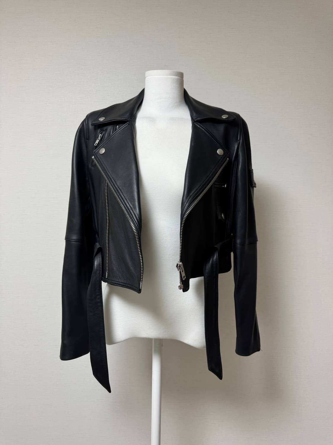 H&M) 천연 양가죽 라이더 자켓 상품이미지1