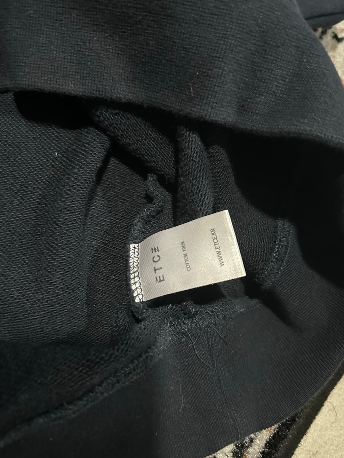 ETCE 이티씨이 프린팅 맨투맨 네이비 M 상품이미지3