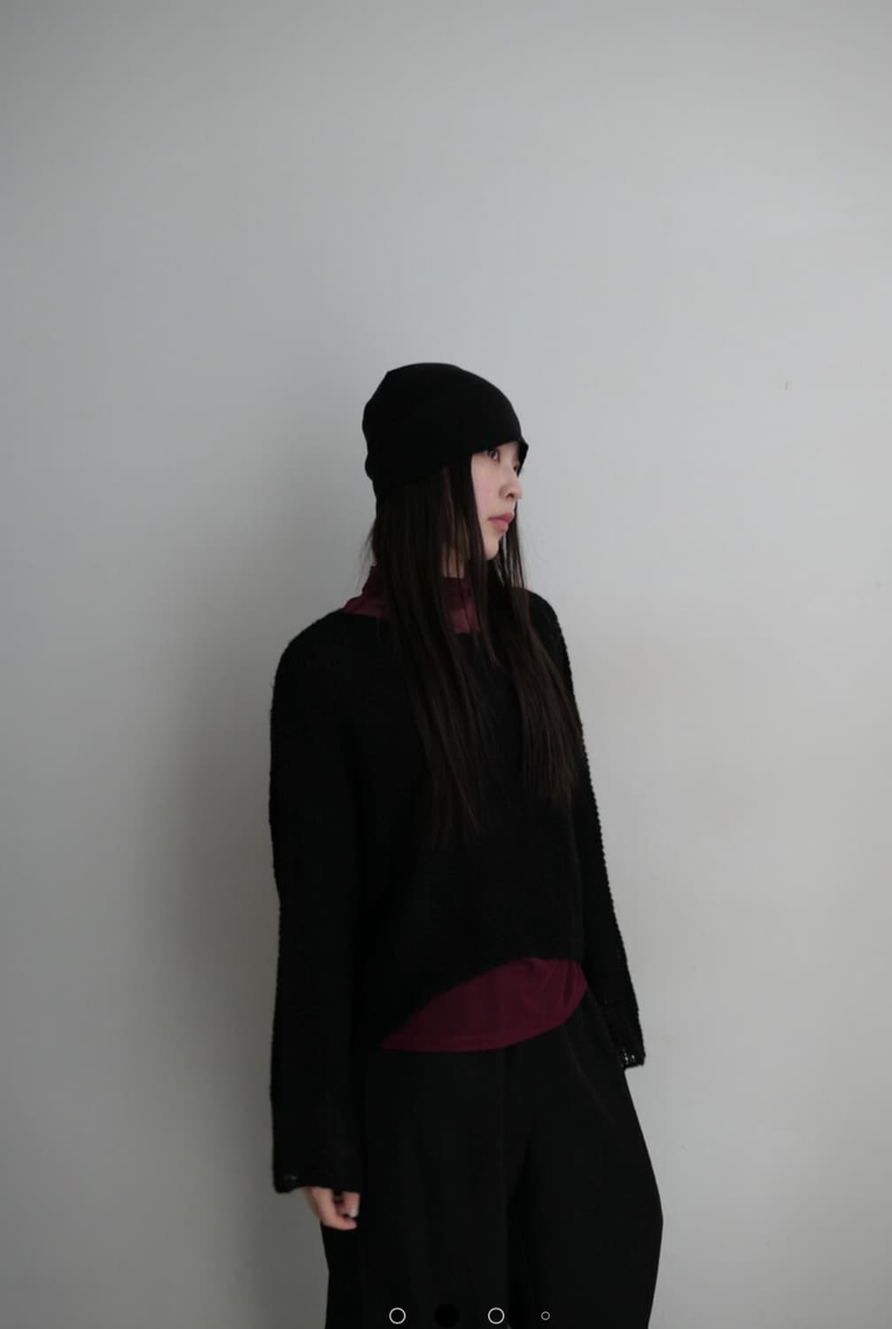 낙원 빈티지 부클레 크롭 니트 상품이미지1