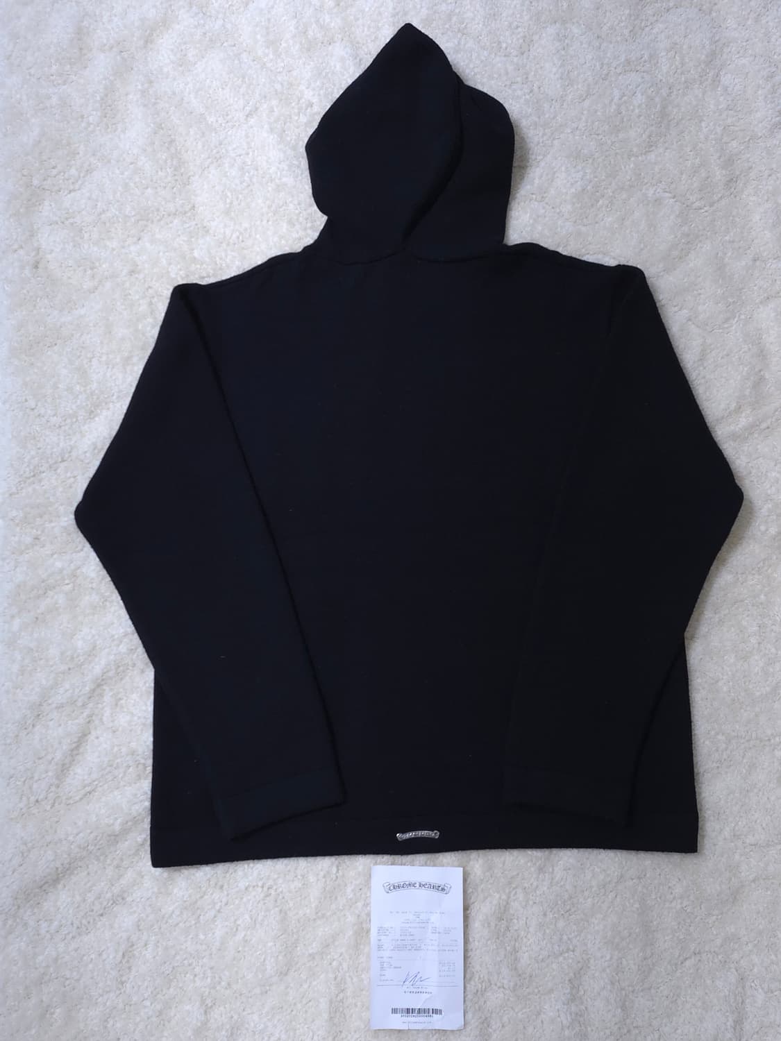 [L] 크롬하츠 세메터리 헐리우드 캐시미어 후드 블랙 상품이미지2