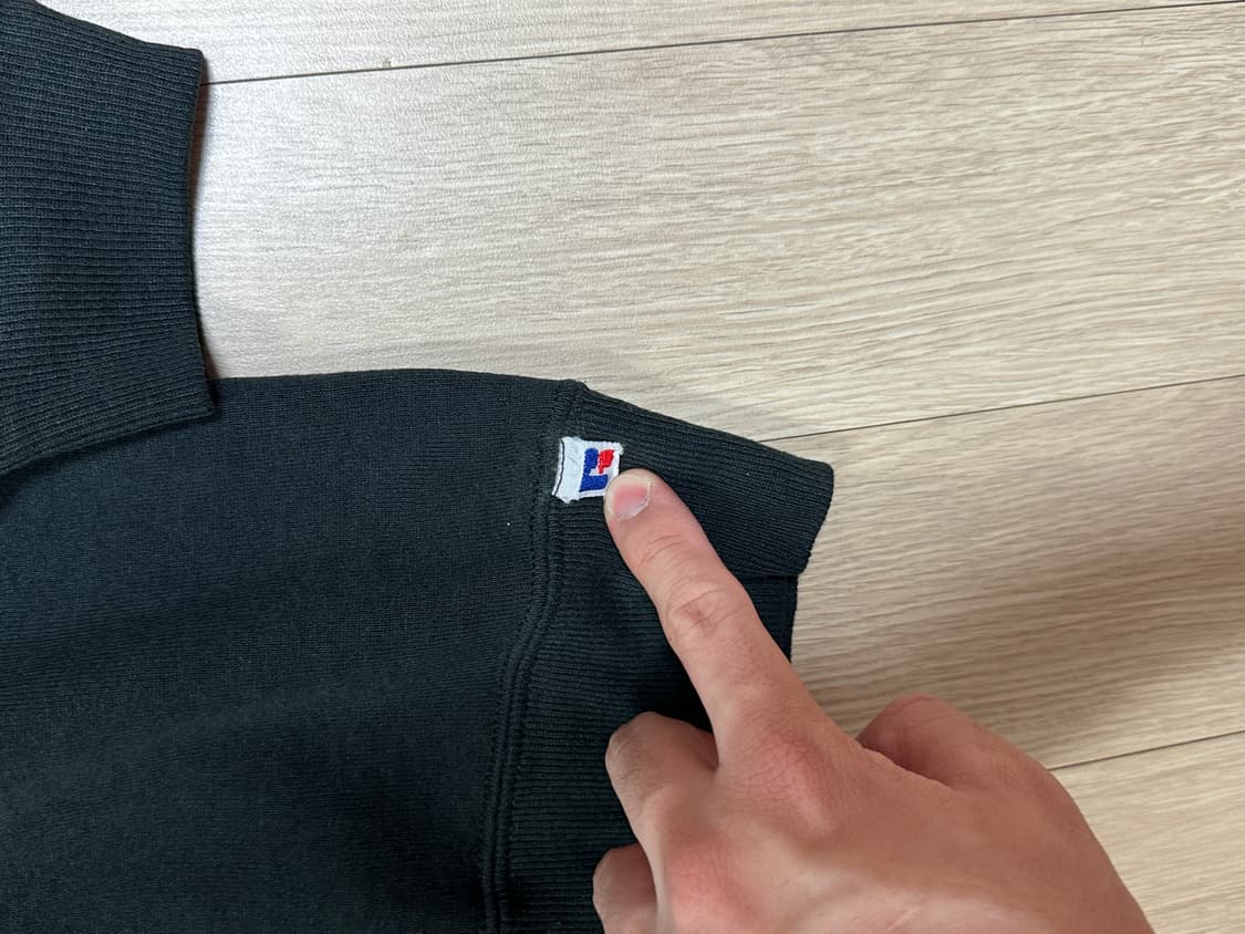 90s 러셀 스웻셔츠 블랙 (2XL)  상품이미지4