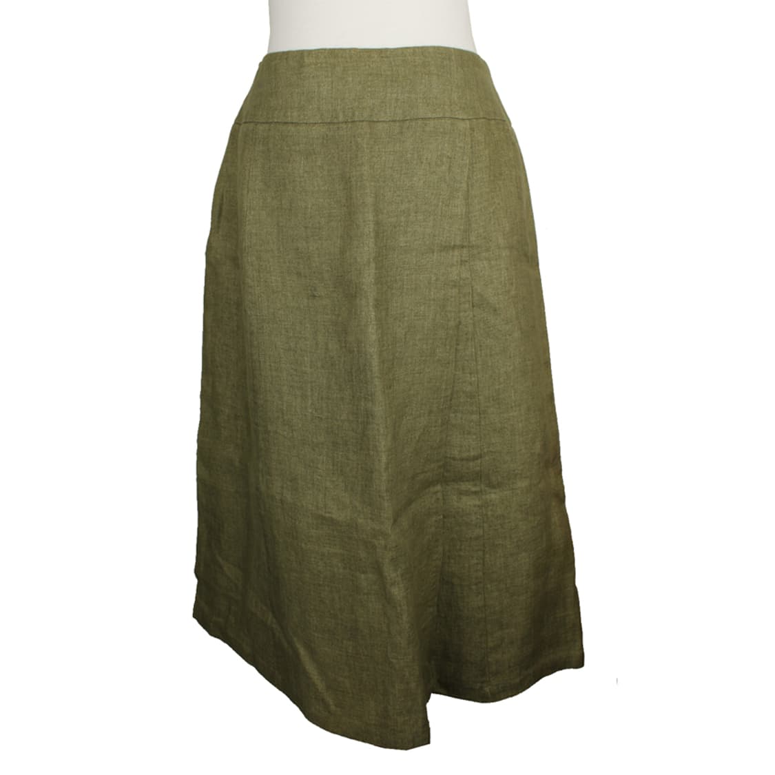 막스마라 카키그린 린넨 랩 스커트(38) 상품이미지1