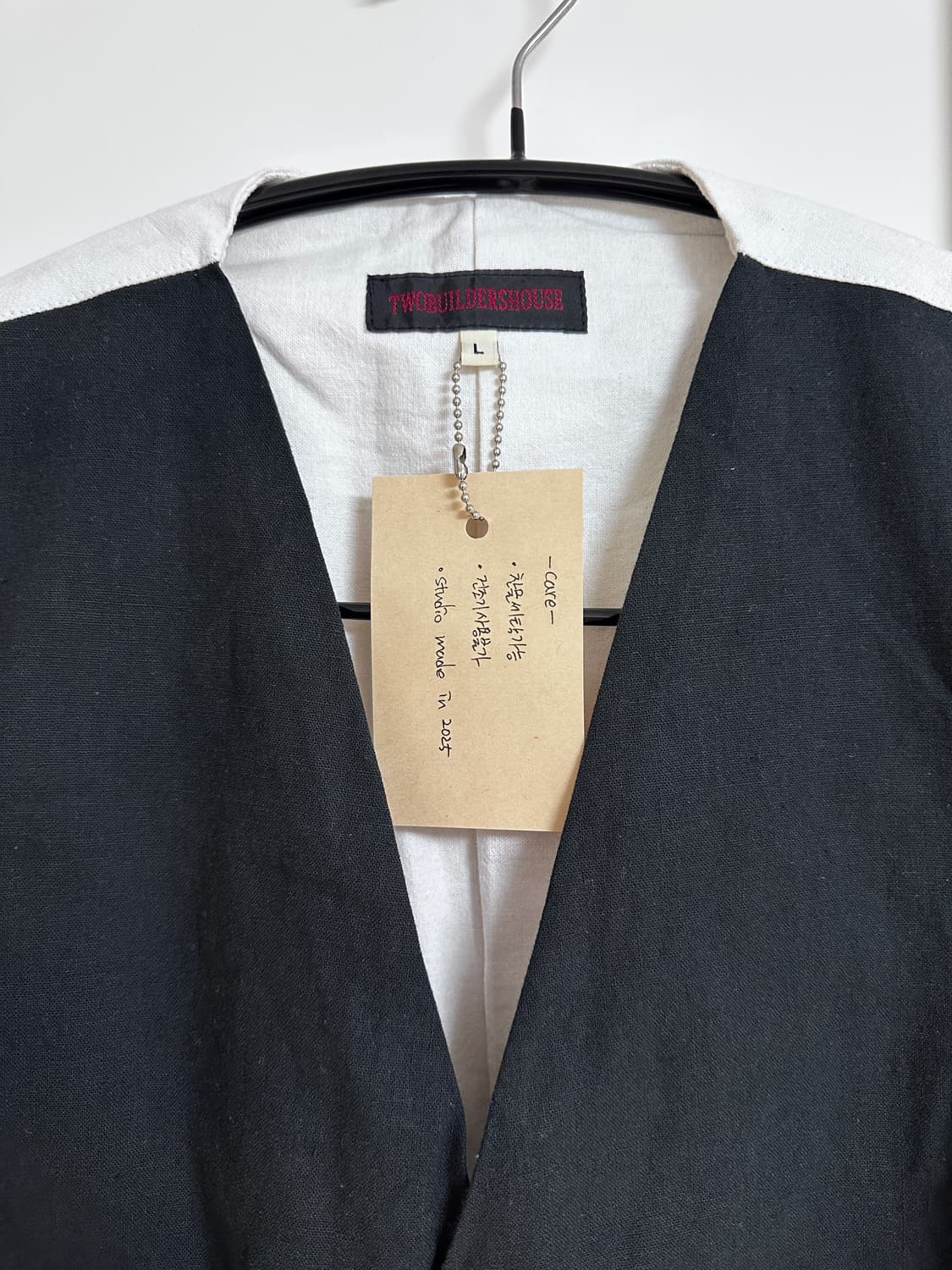 투빌더스하우스 린넨 코튼 웨이스트 코트 01 L 상품이미지3