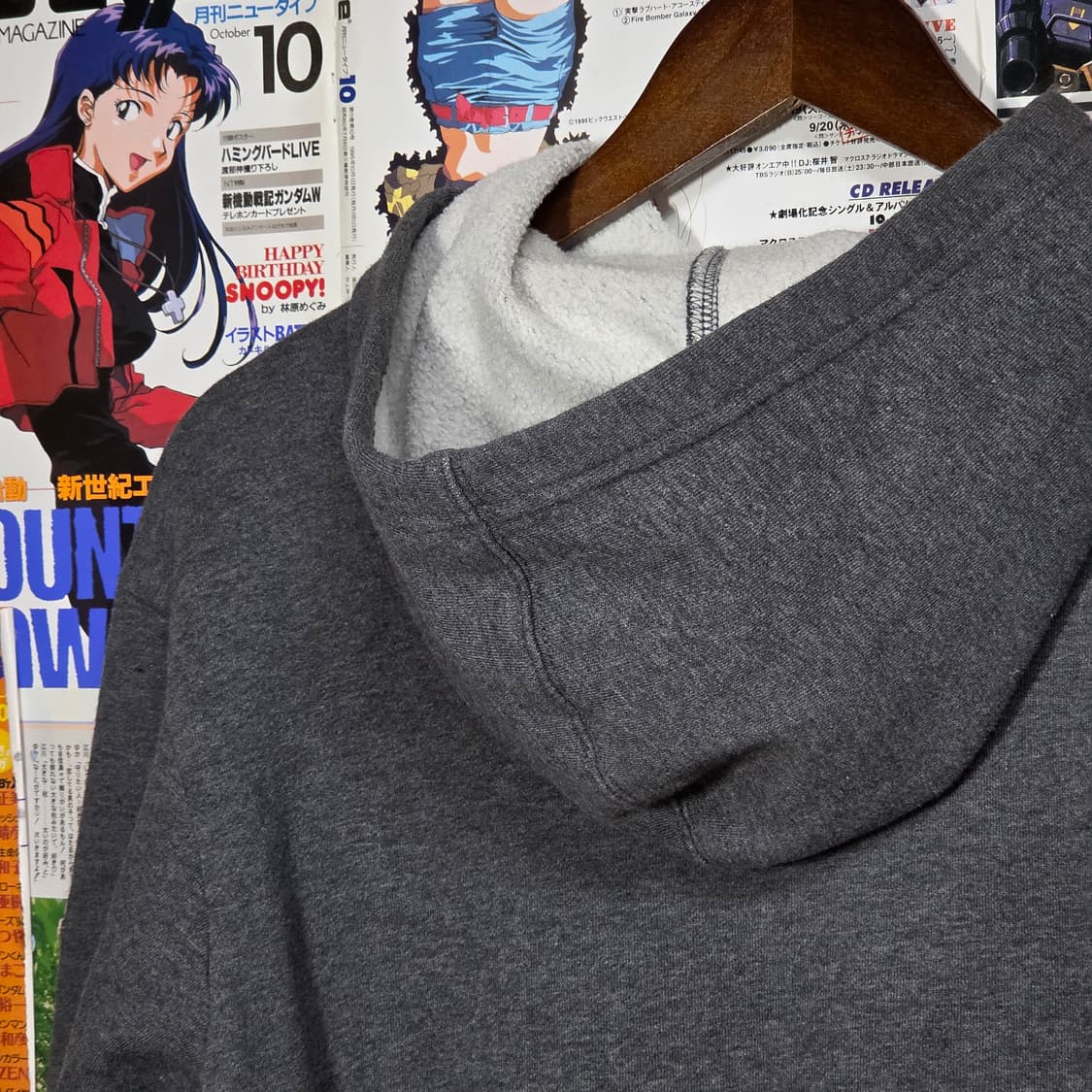 나이키 차콜 스우시 스티치 후드티 상품이미지7