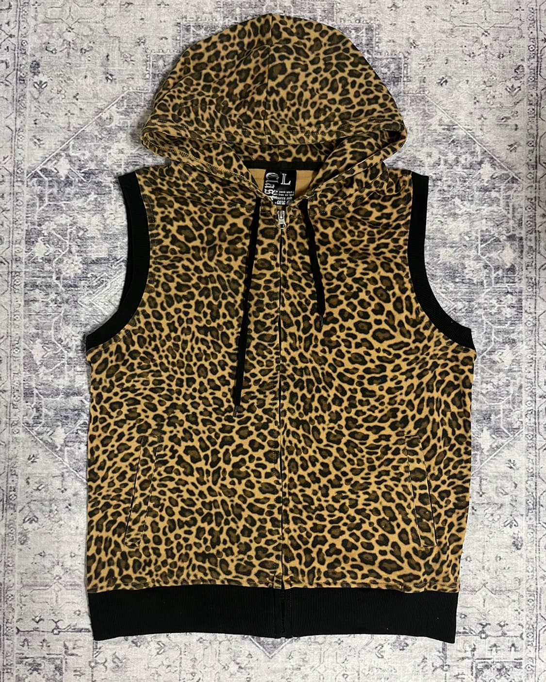 Clash Ahead Leopard zip-up hoodie 상품이미지5