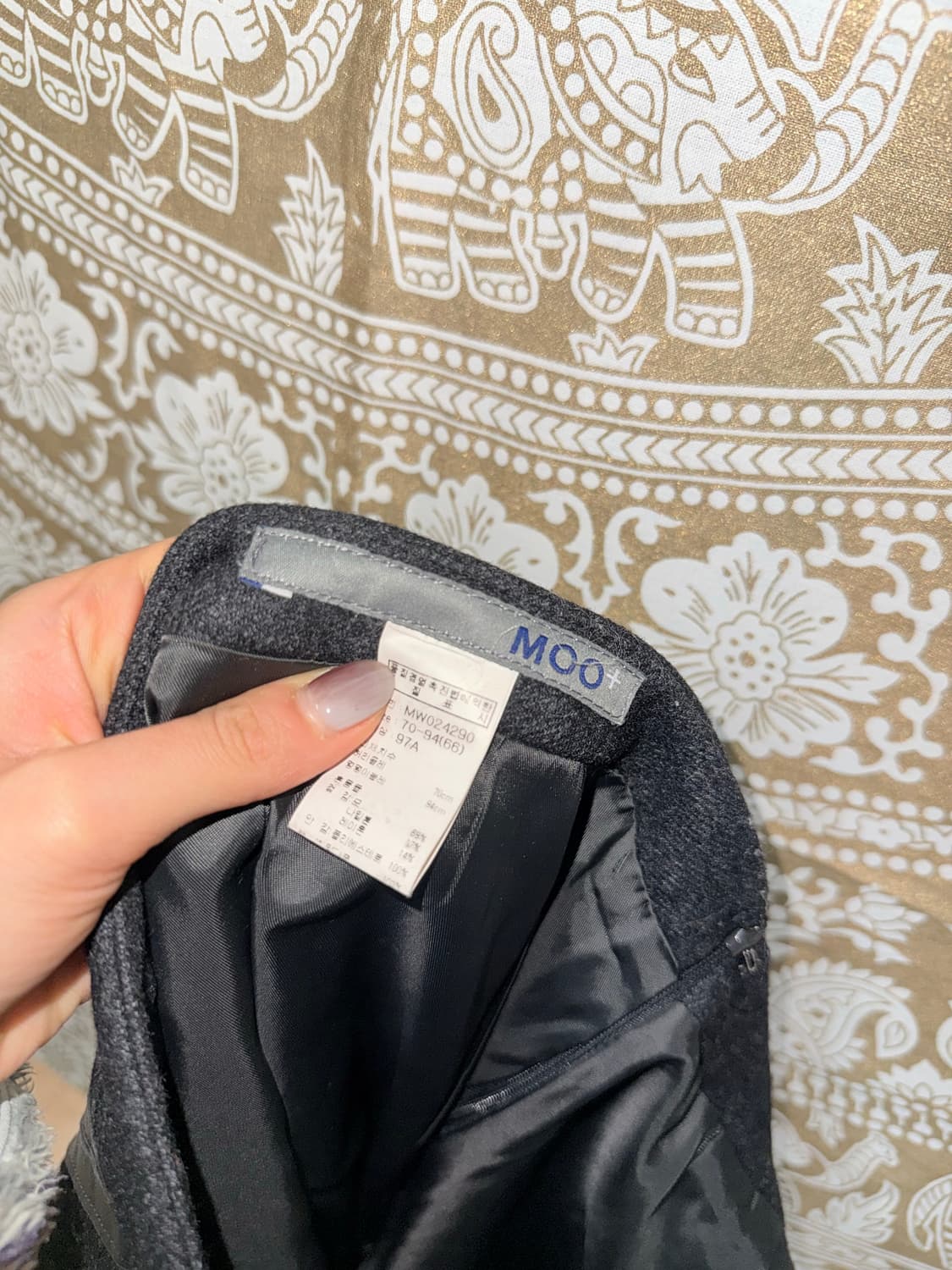 Moo+ 여성 모직 미디스커트  상품이미지6