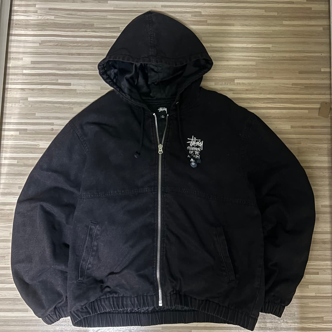 스투시 캔버스 인슐레이티드 워크 자켓 블랙 상품이미지2