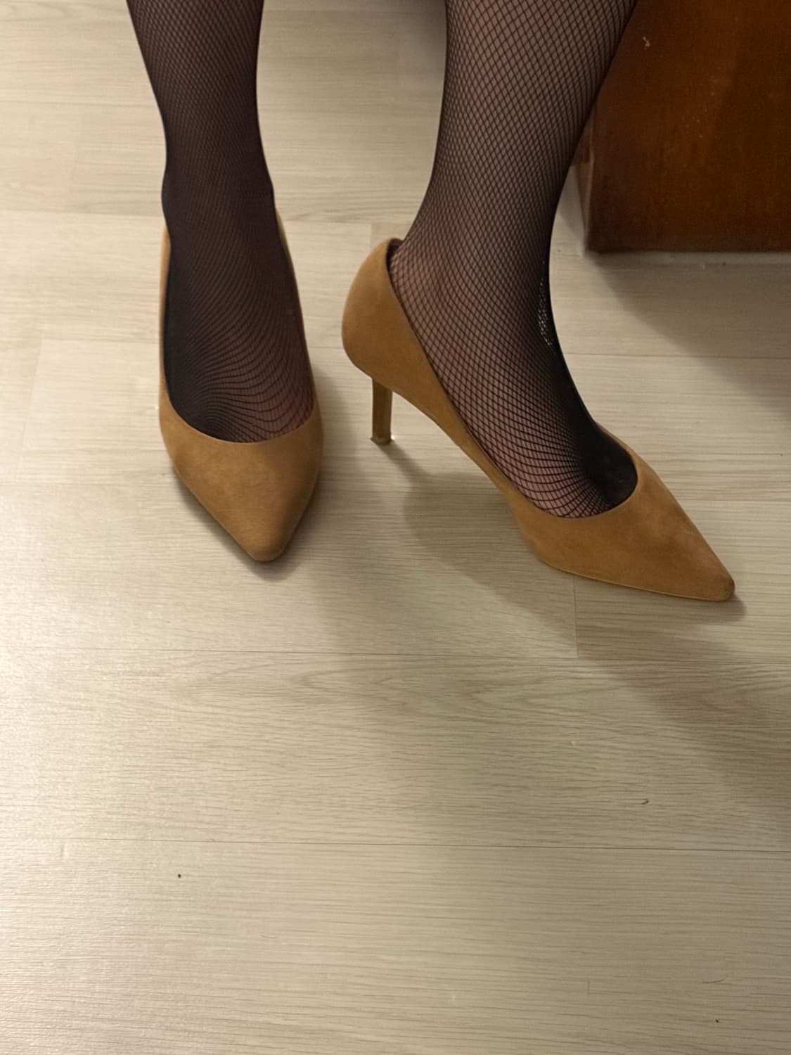 H&M 베이지 브라운 구두 힐  상품이미지2