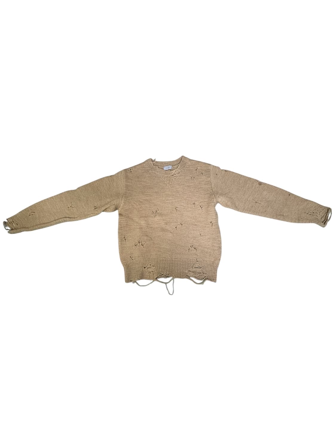 베드jw포드 BED JW FORD 탄 울 볼로 크루 스웨터 카멜 1 상품이미지2