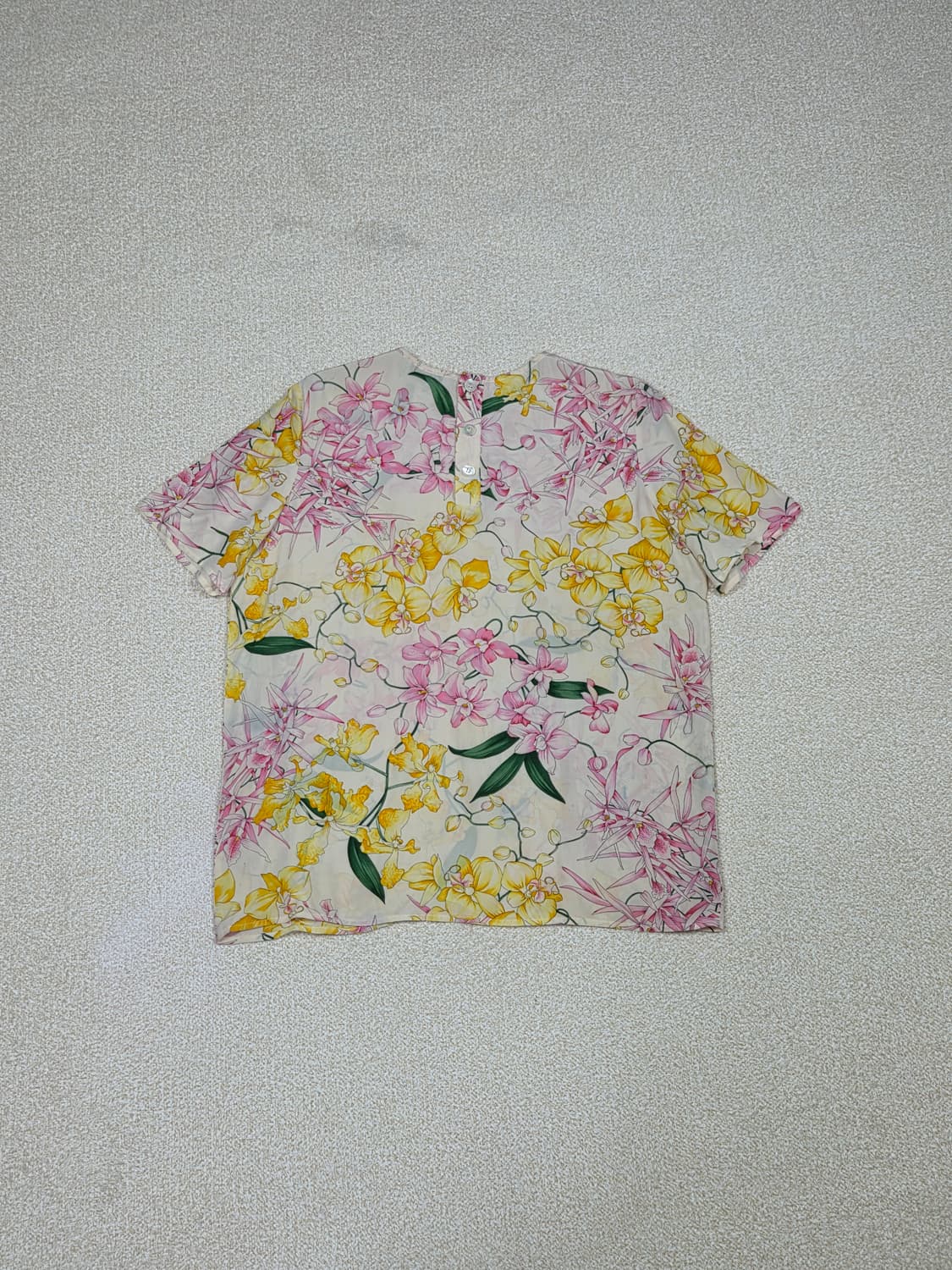 [발렌티노] 미스 브이 오키드 플로럴 실크 반팔 블라우스 | S00121 상품이미지8