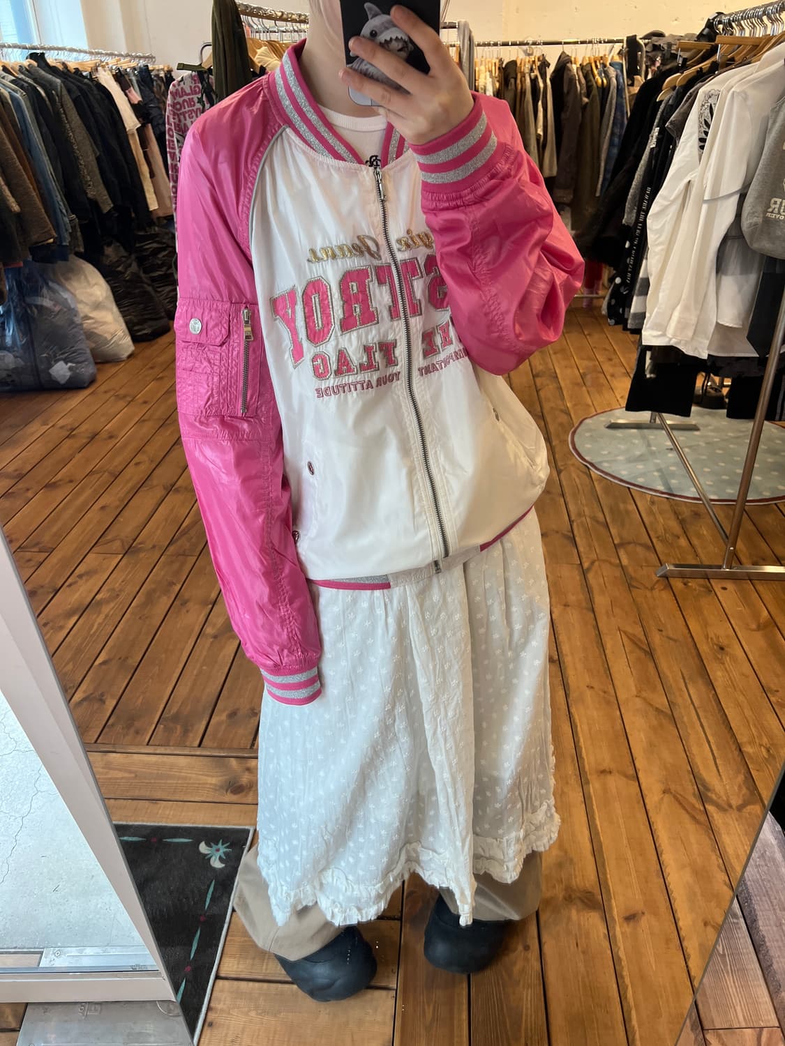 UGIZ 핑크 나일론 집업  상품이미지4