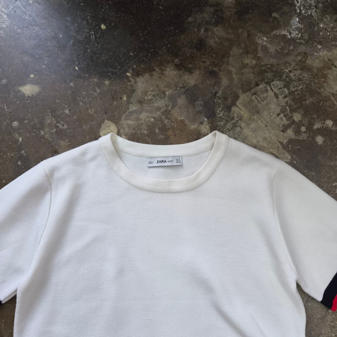 M) ZARA 자라 반팔 니트 상품이미지3