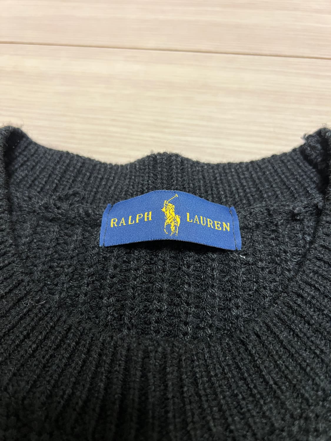 랄프로렌 와플 니트 스웨터 블랙 / 클래식로고 상품이미지10