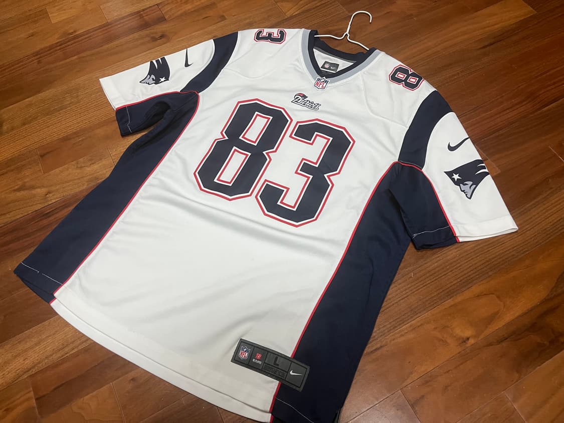 NFL 나이키 웰커 83 화이트 져지 / 패트리어츠 / 미식축구 유니폼 상품이미지1