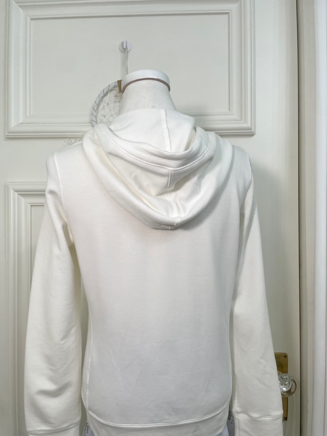 creamwhite satin bow basic hoodie-zip 상품이미지4