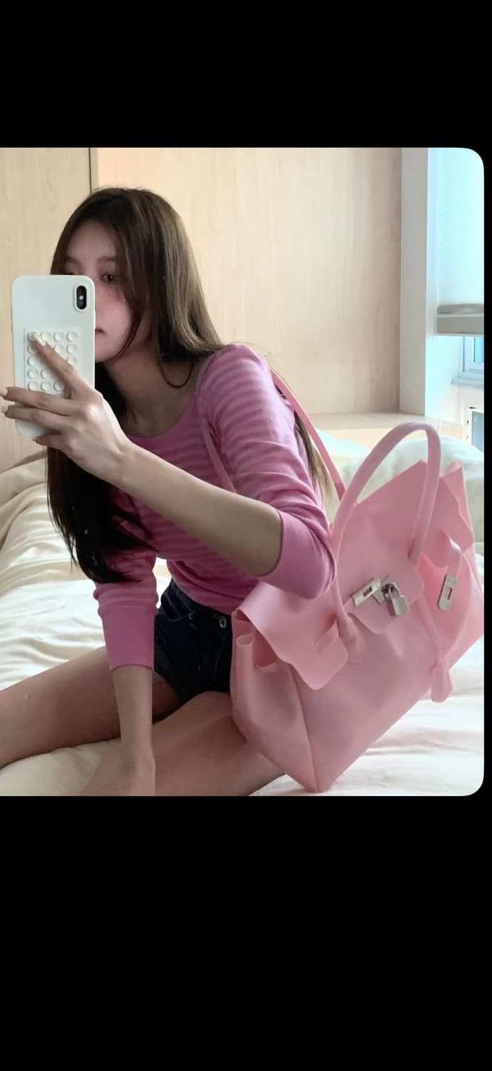 젤리버킨백/jelly firkin bag (baby pink) 상품이미지2