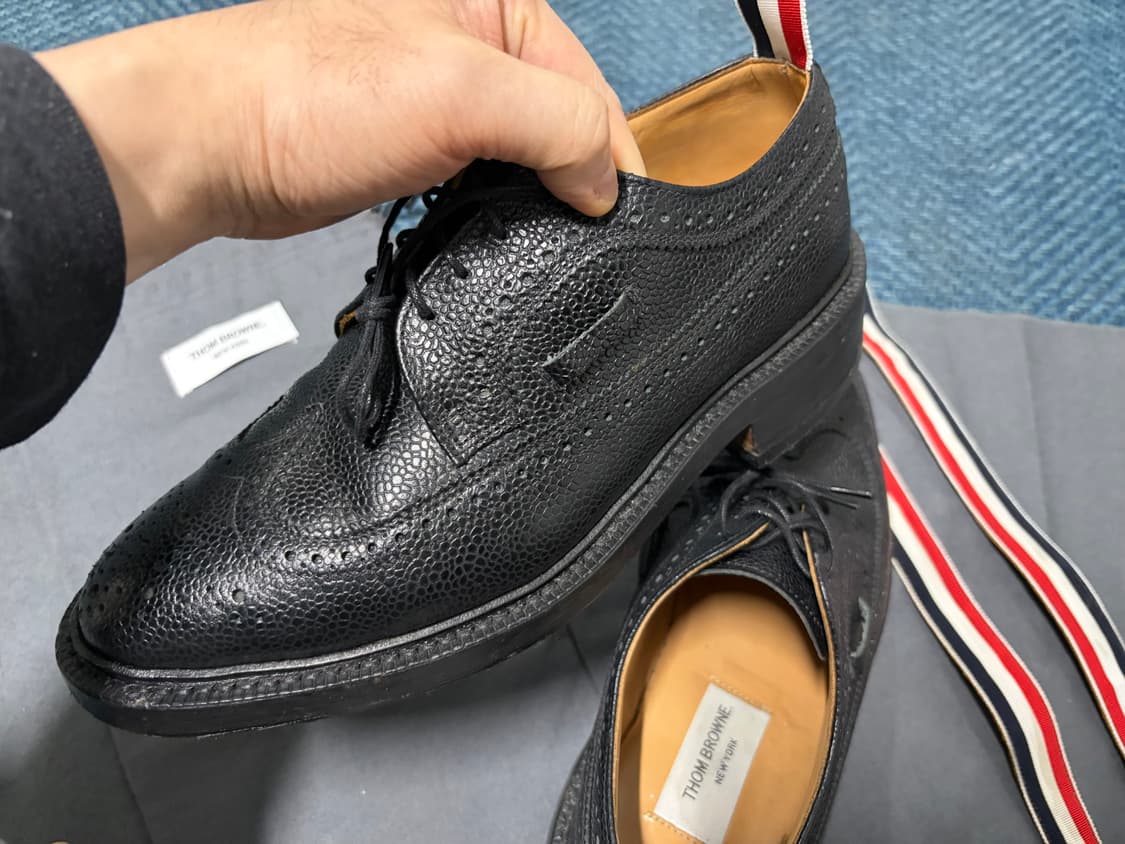 톰브라운 블랙 브로그 윙팁 슈즈 US7 상품이미지3