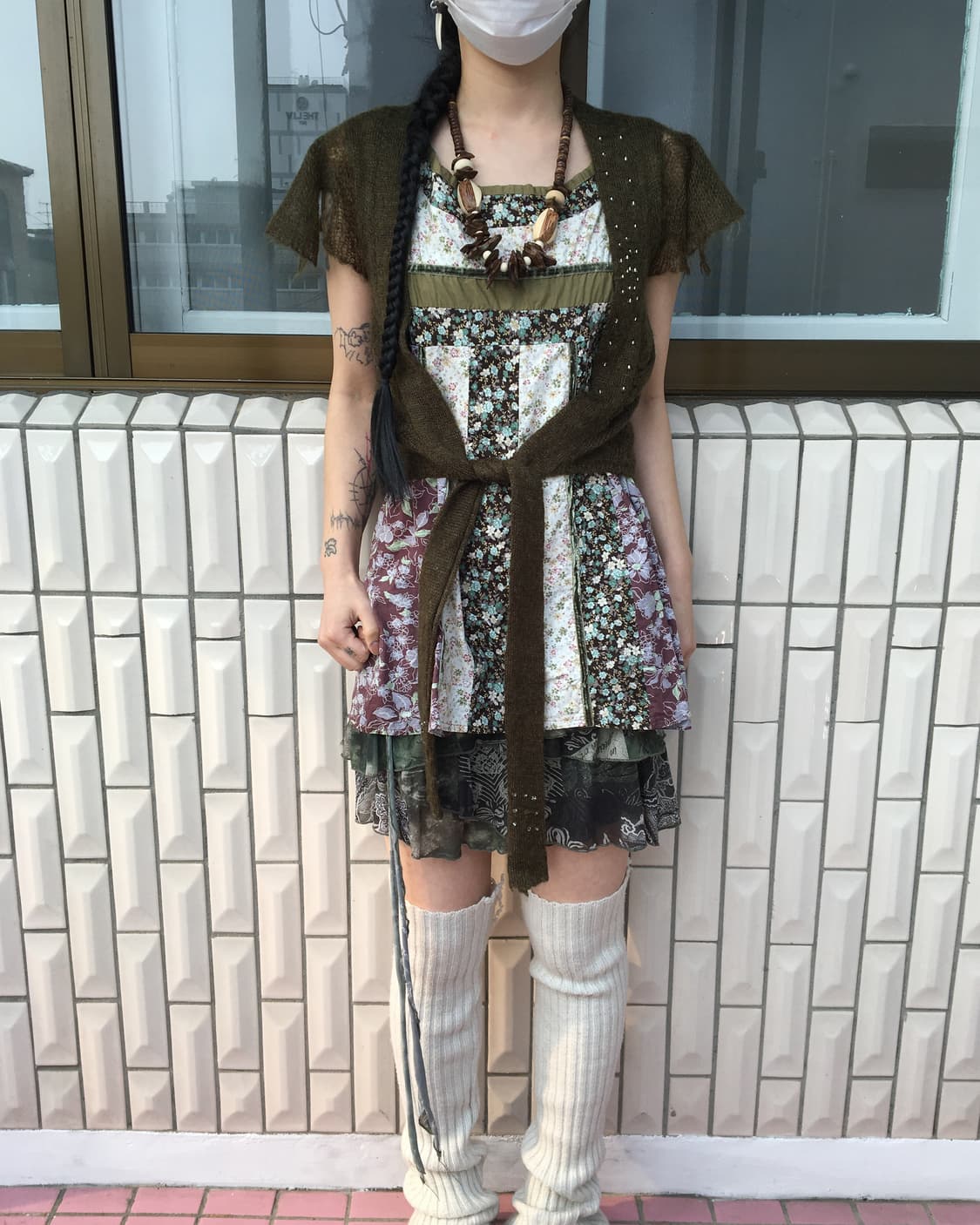 Cubic point tied knit cardigan 상품이미지1