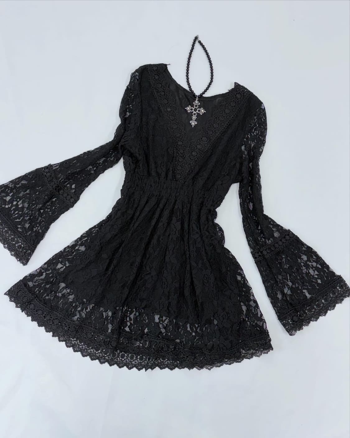 로맨틱고스 무채색 호피 프릴 다크페어리 3피스 세트🖤🧚 상품이미지6