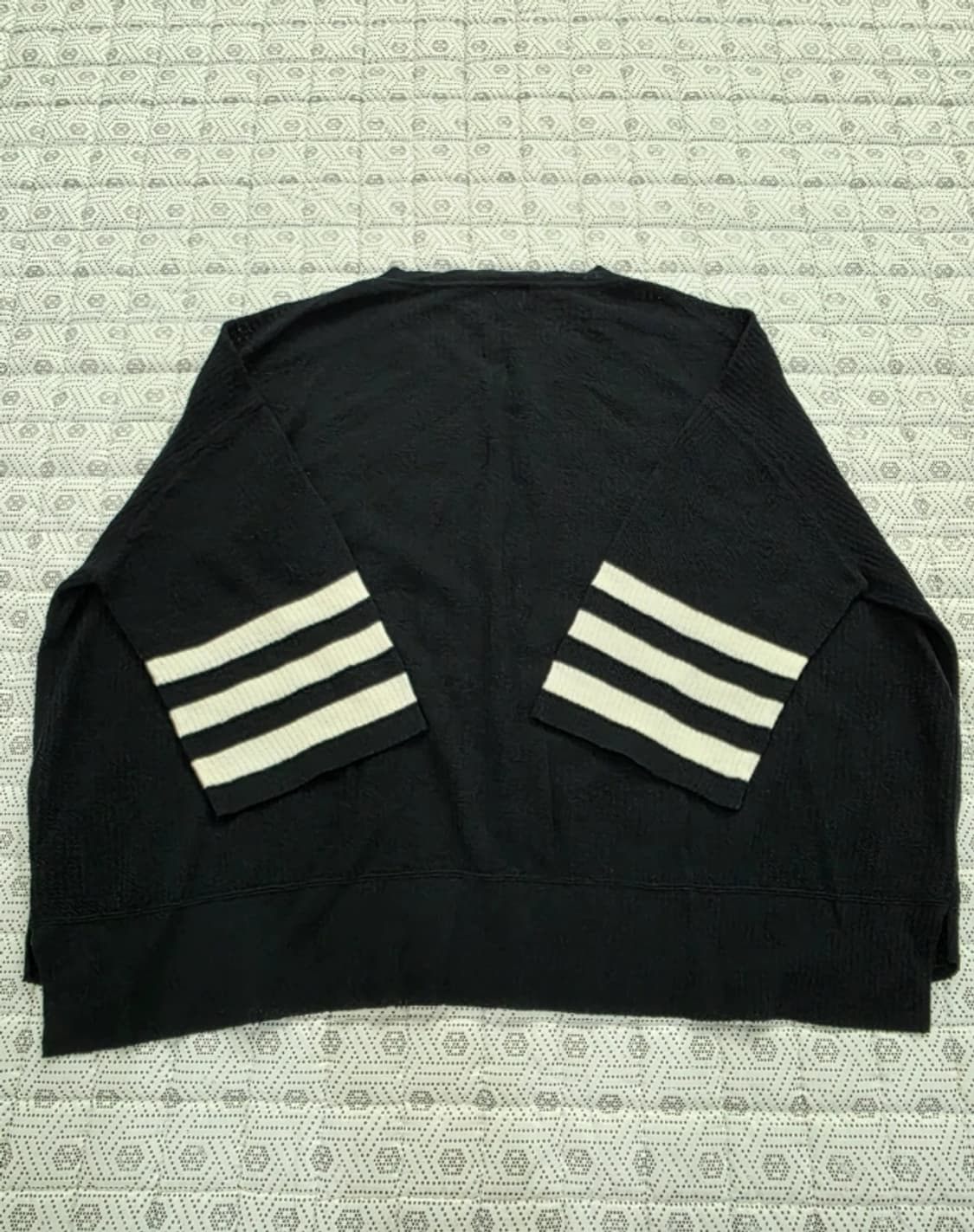 랑방 컬렉션 여성 블랙 삼선 니트 FREE 상품이미지3