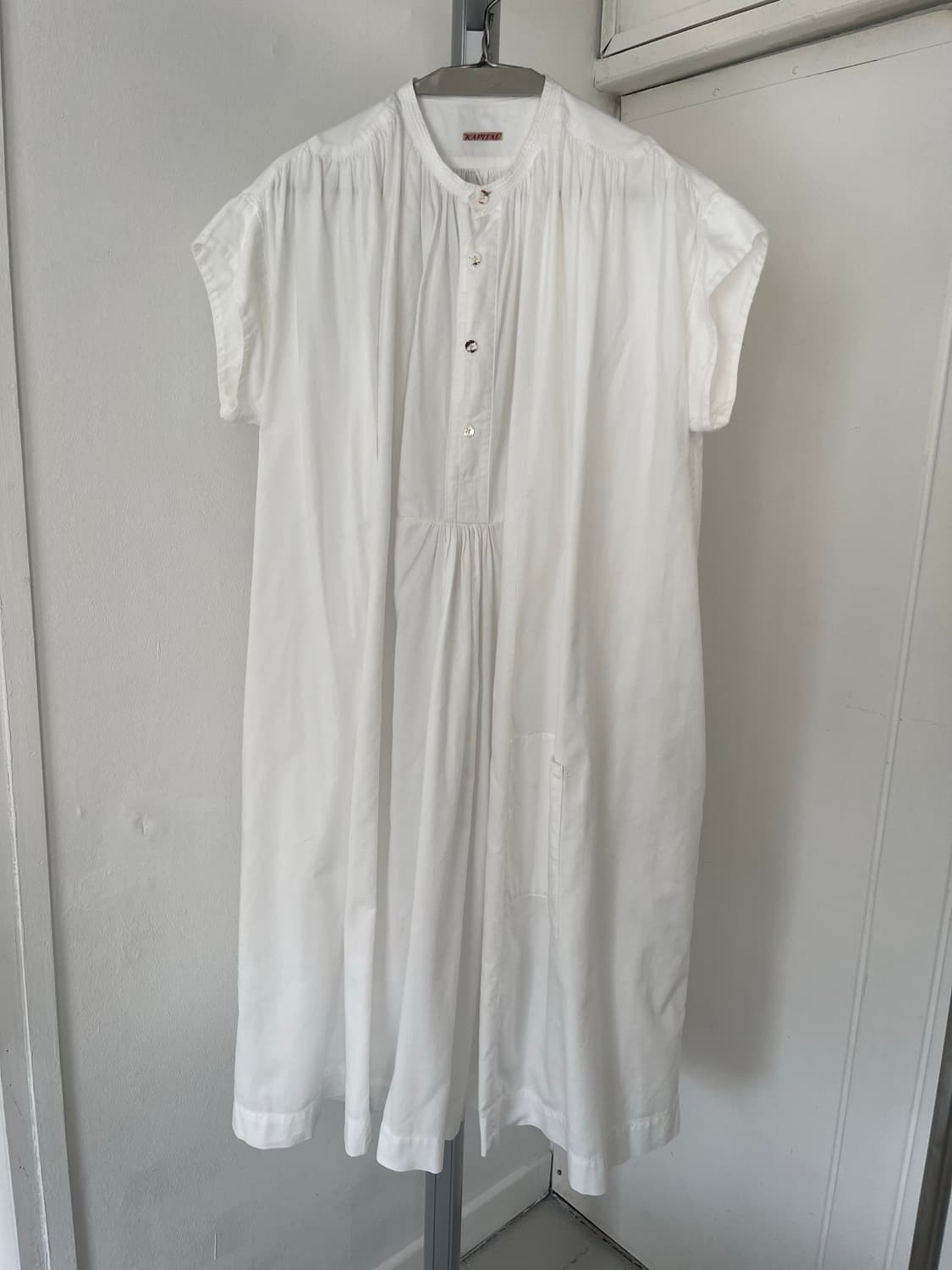 white pocket cotton dress 상품이미지4