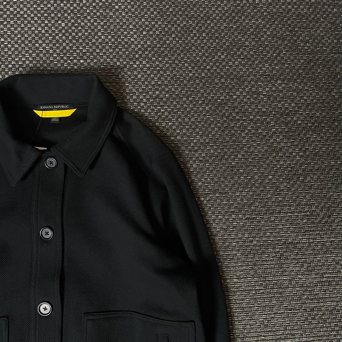 바나나리퍼블릭 블랙 폴리 카라 가디건 M 상품이미지3