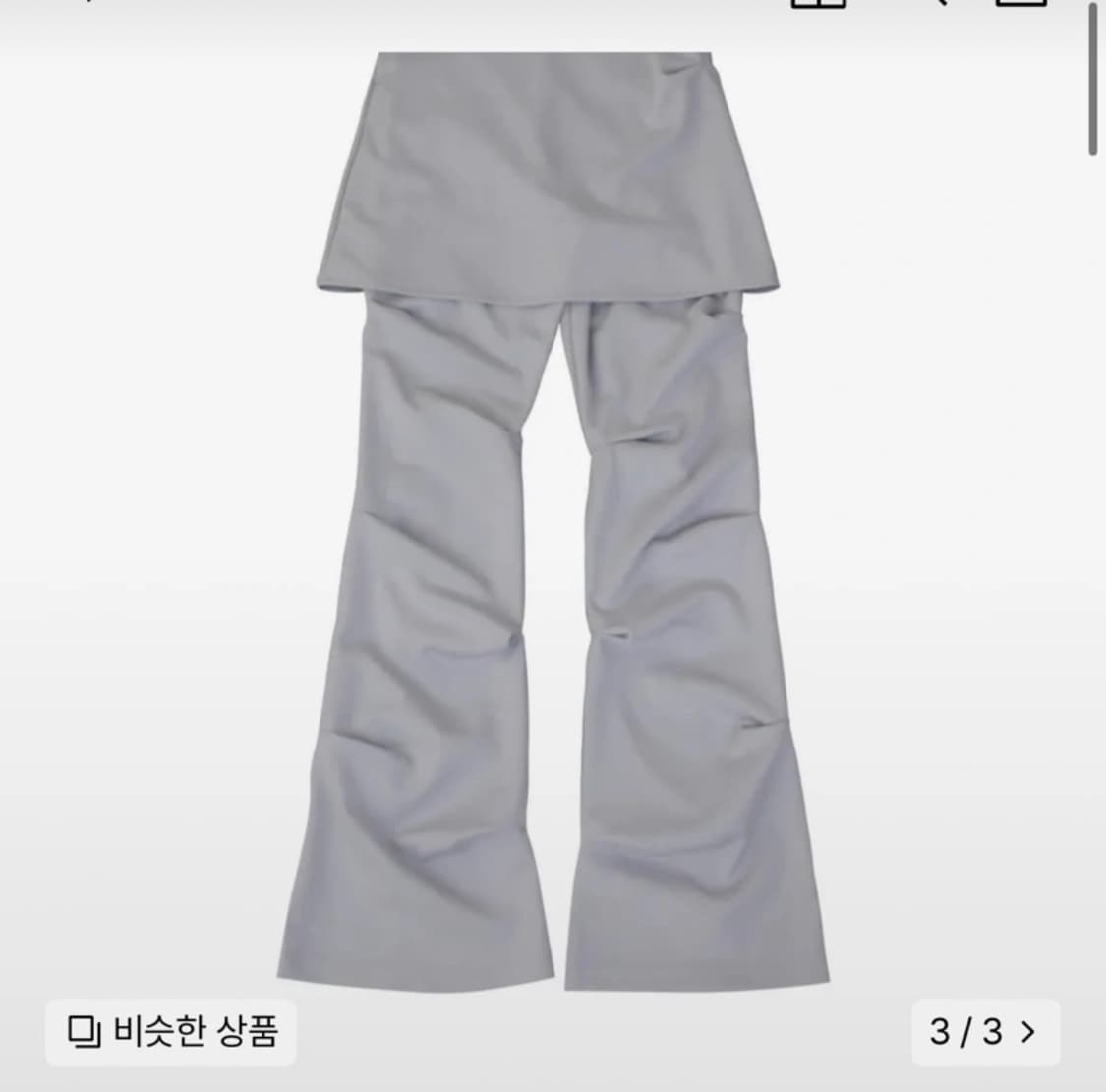 [2] 오호스 랩 오버 트럭 팬츠 그레이 상품이미지1