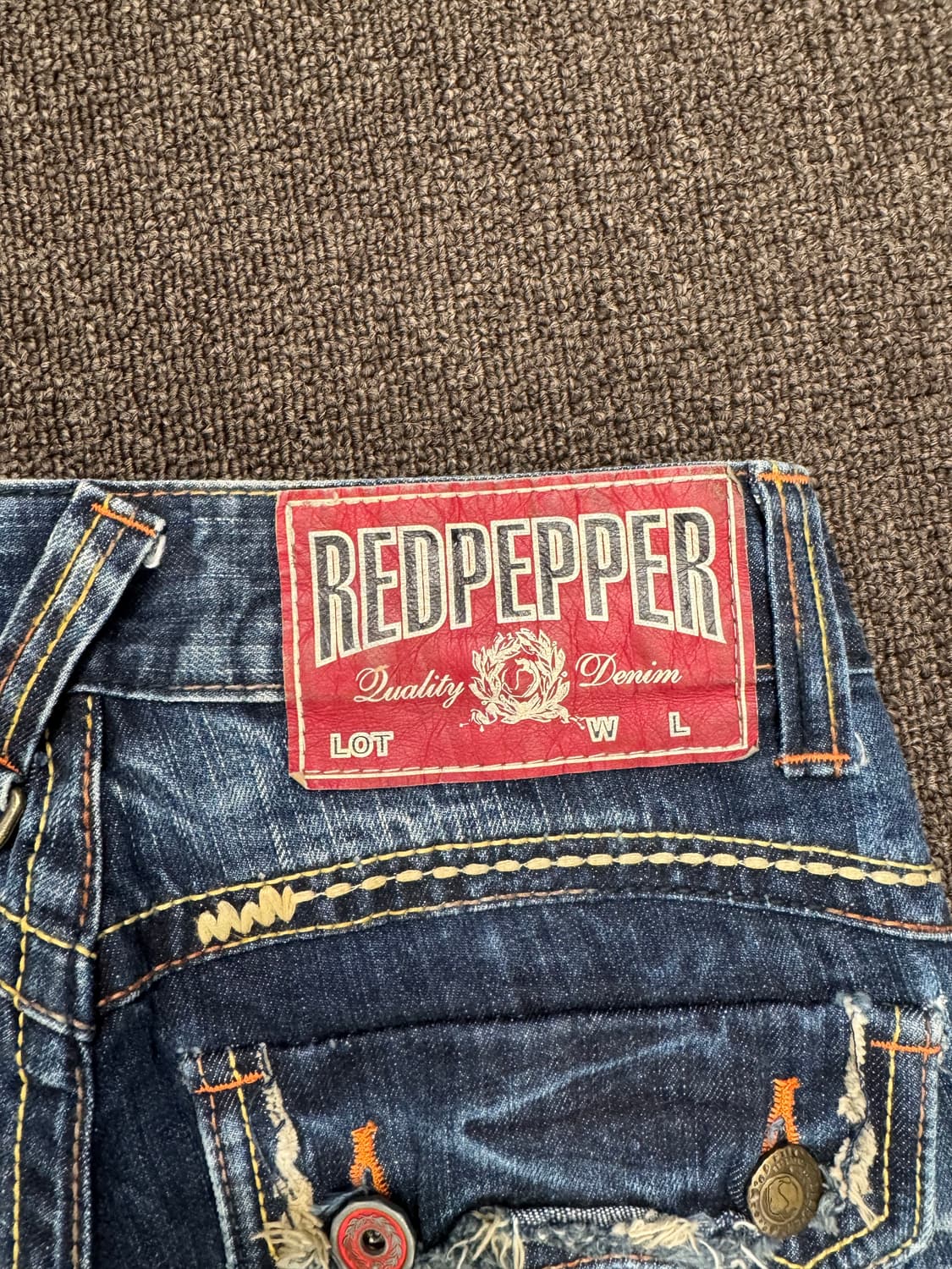 24)레드페퍼 빈티지 Y2K 패치 로우라이즈 데님팬츠 상품이미지8