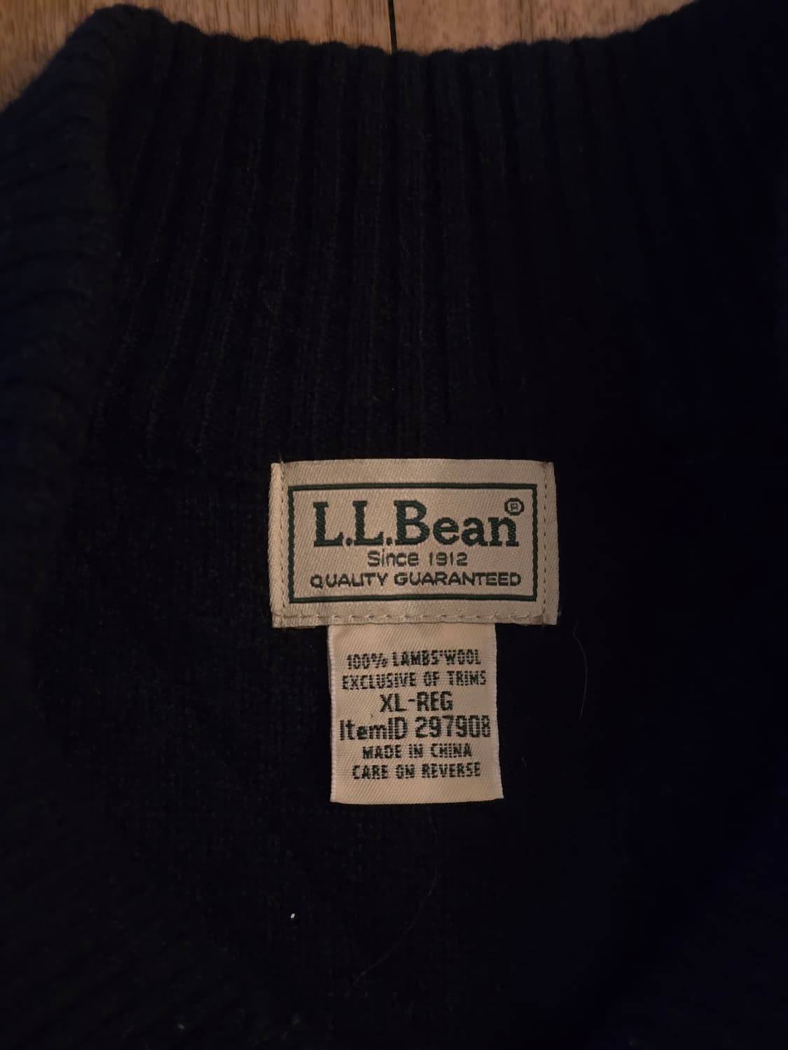 LL.Bean 엘엘빈 네이비 니트 베스트 XL사이즈 상품이미지7