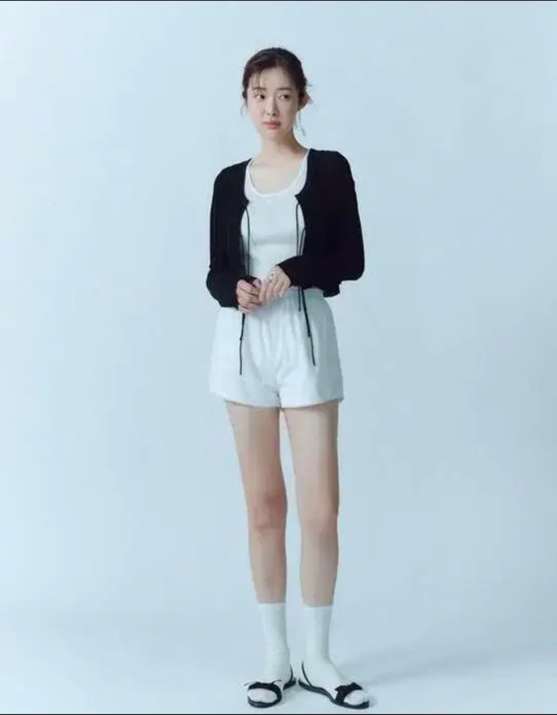 그로브 그로아 크로쉐 여름 가디건 롱슬리브 블랙 상품이미지3