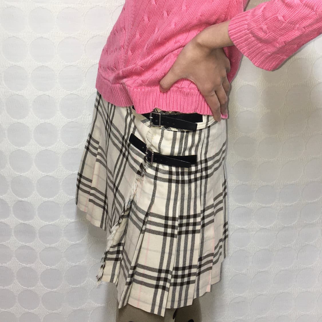 버버리 체크 치마 상품이미지1