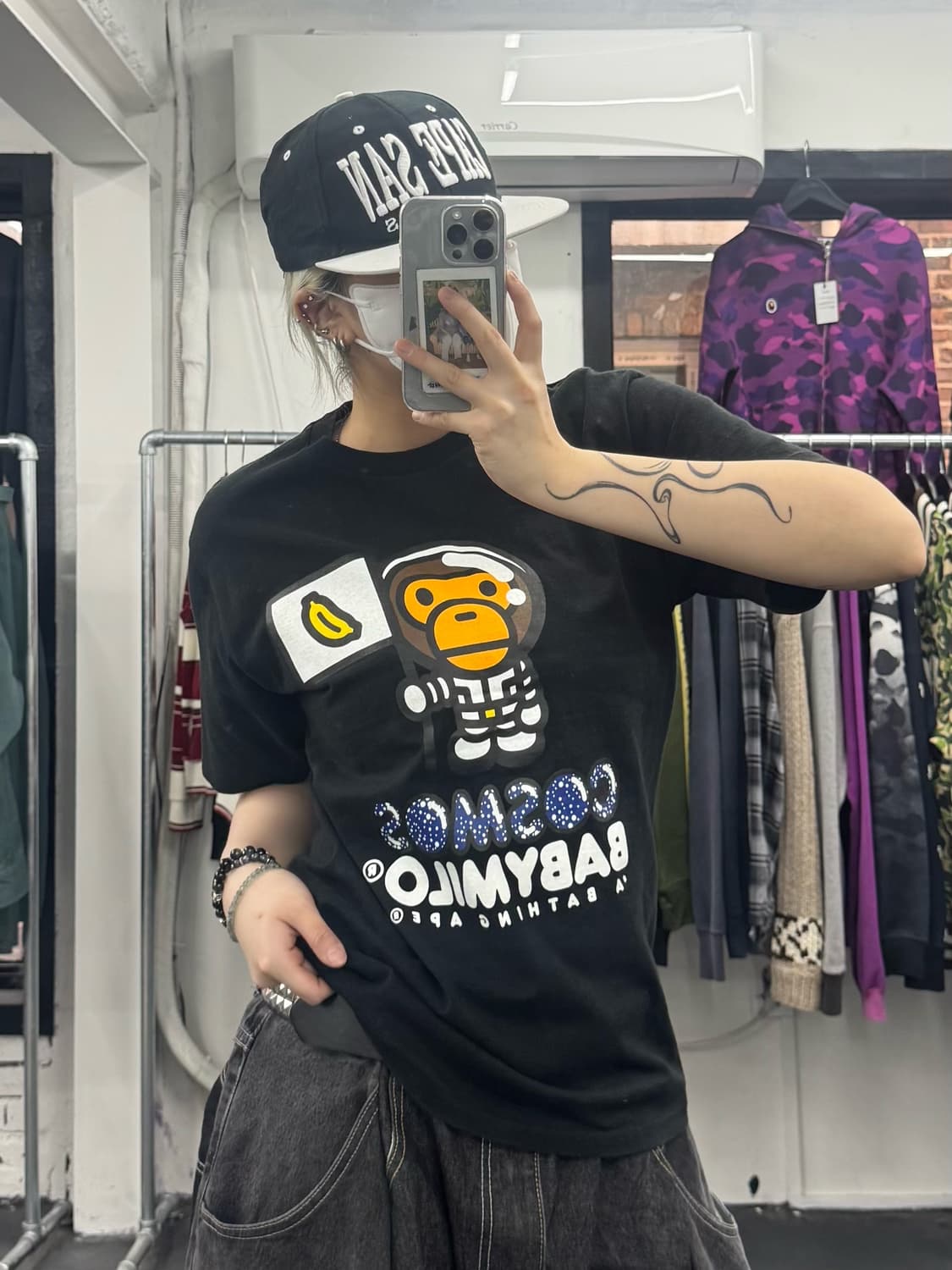 베이프 베이비 마일로 코스모스 티셔츠 상품이미지2