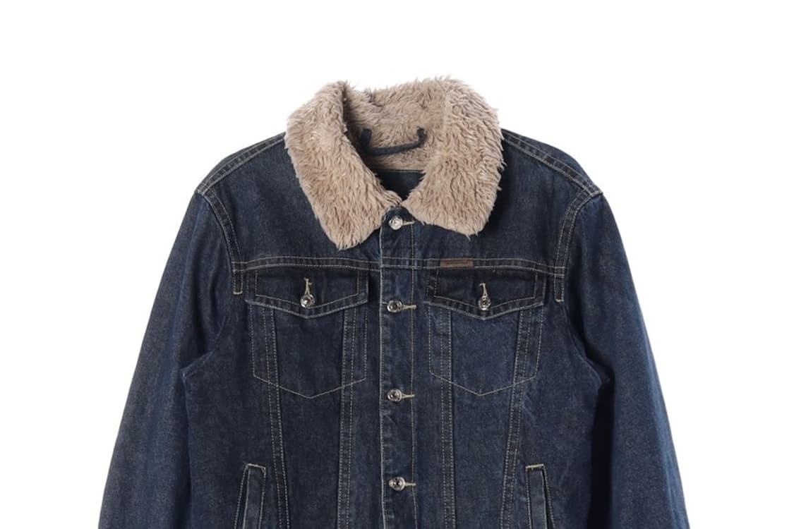 CK 캘빈클라인 데님 양털 무스탕 점퍼 상품이미지4