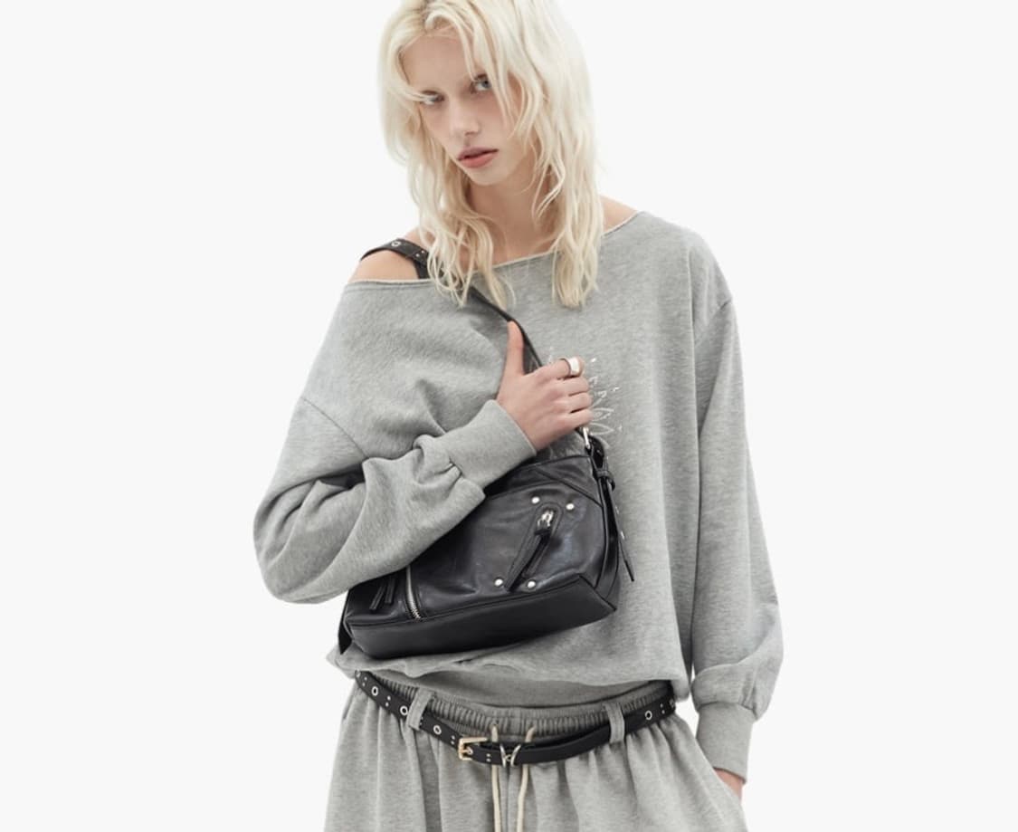 데프가먼츠 아일렛 숄더백 블랙 eyelet shoulder bag 상품이미지2