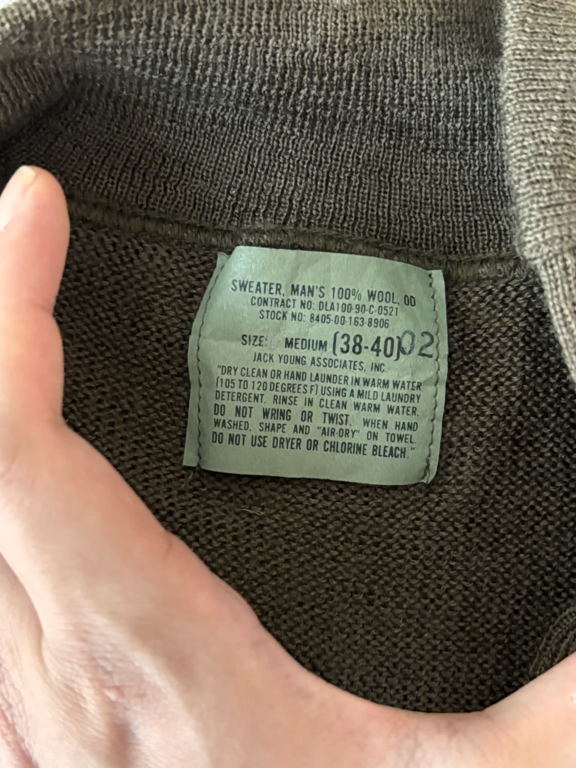90s 미군 울 스웨터 — 군복인데, 요즘 제일 세련된 니트 M 상품이미지5