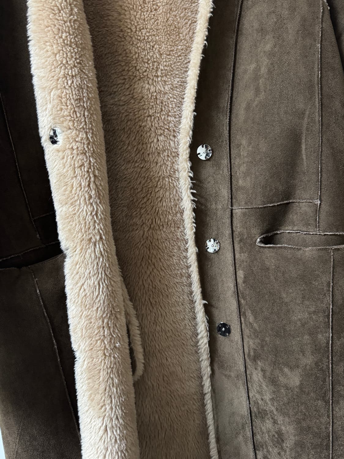 🤎 핀터레스트 무드 브라운 무스탕 코트 상품이미지3