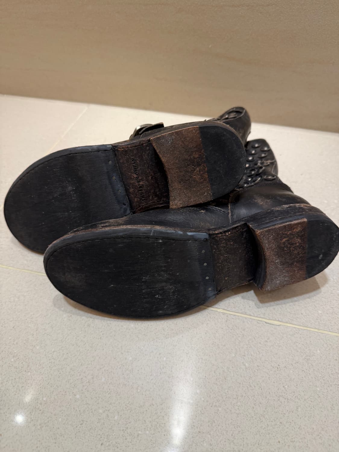 FRYE 프라이 블랙 스터드 부츠 6.5 앵클부츠 바이커 미들부츠 디젤 상품이미지8