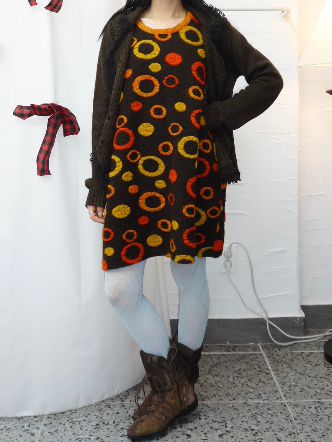 antique brown cardigan 상품이미지3