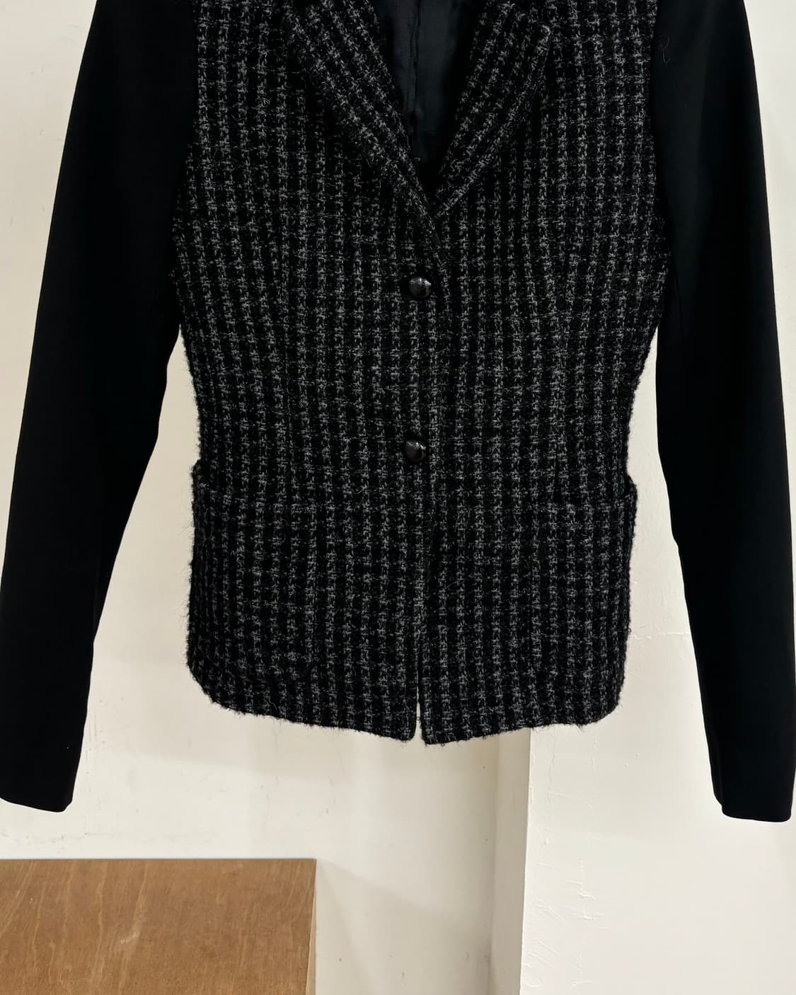 발렌시아가 블랙 콘트라스트 패널 블레이저 상품이미지5