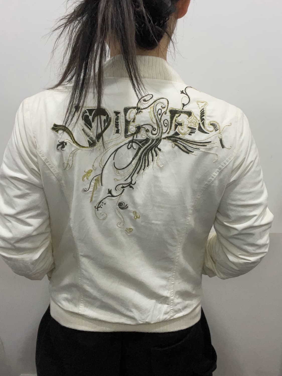 (빈티지)레어 Diesel 디젤 자수 슬림핏 봄버자켓 상품이미지2