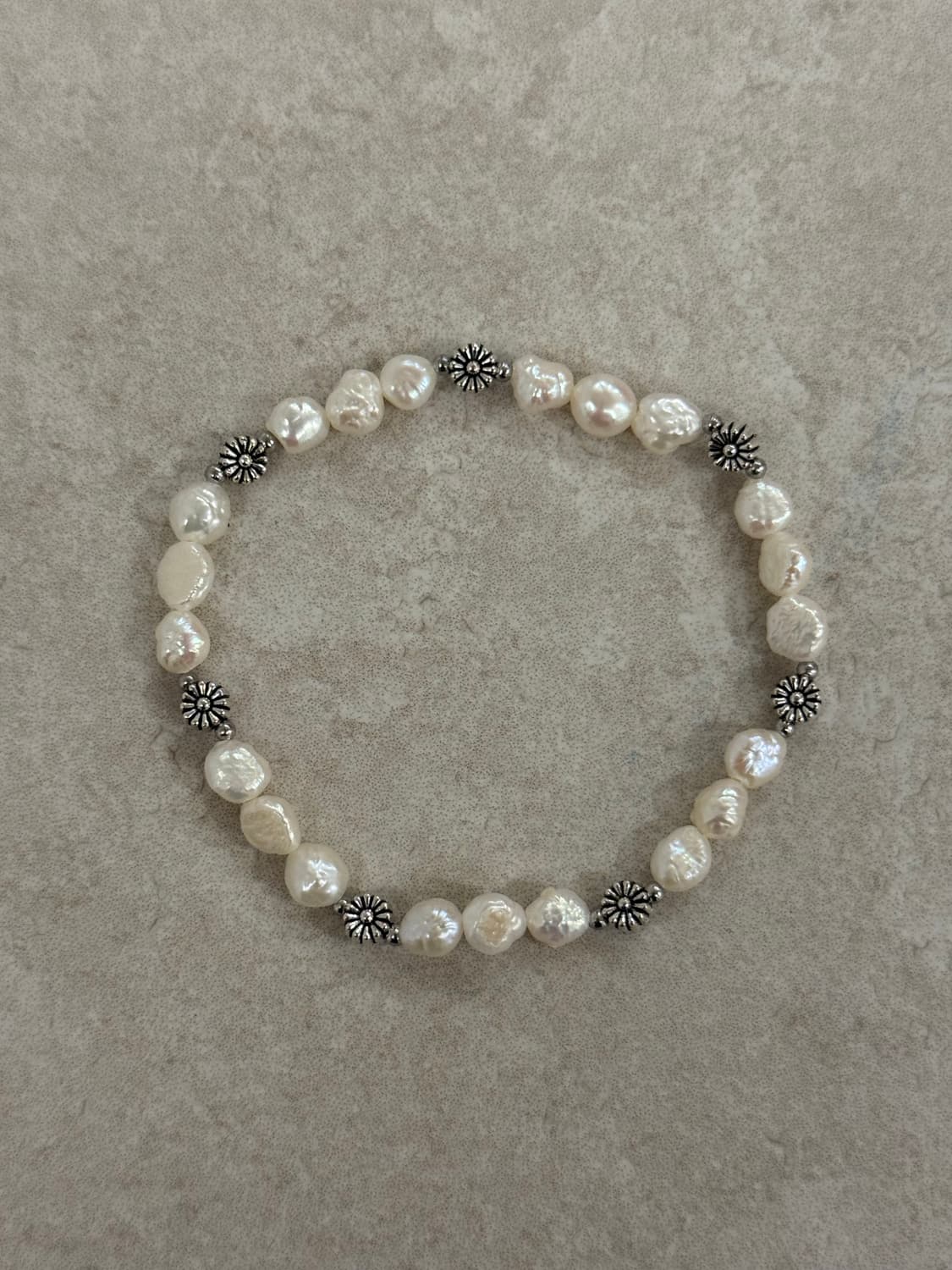 담수진주 플라워 포인트 팔찌 상품이미지1