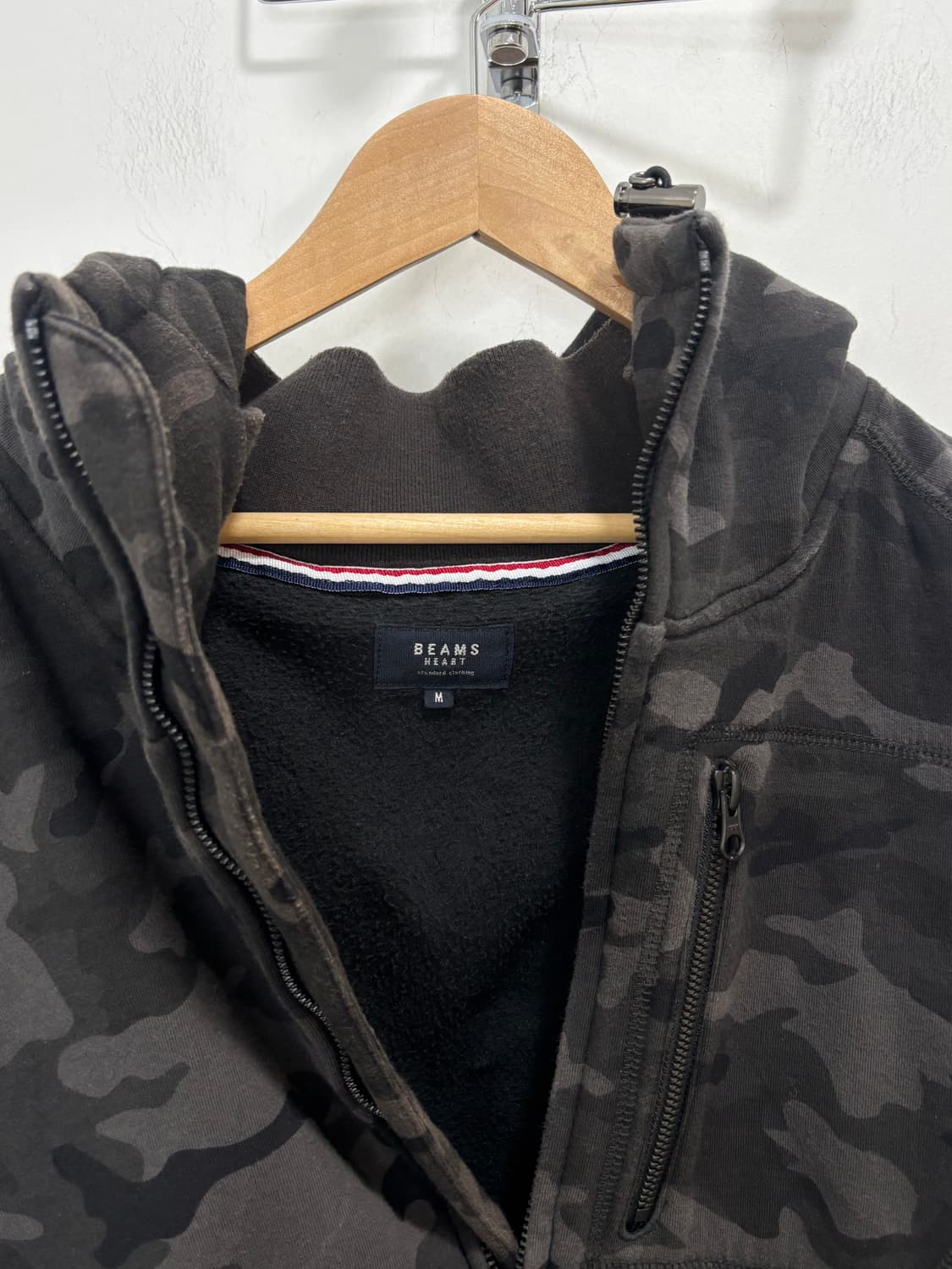 Beams Heart 카모 후드집업 자켓 상품이미지6